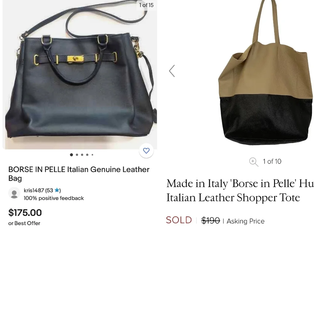 Borse in Pelle - Genuine Italy leather - authentic imported bucket bag - Picture 13 of 13